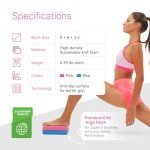 Yoga Blocks Set with Stretch Band & Guide