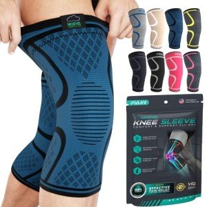 MODVEL Knee Brace Compression Sleeves - 2 Pack