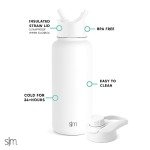Insulated Stainless Steel Water Bottle with Straw