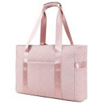 Pink Tote Bag with Laptop Sleeve & Yoga Mat Holder