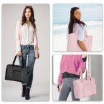 Pink Tote Bag with Laptop Sleeve & Yoga Mat Holder