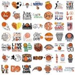 Cute Basketball Stickers for Water Bottles - 50 Pack