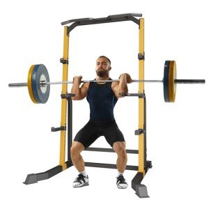 Heavy-Duty Power Cage Squat Rack for Home Gym