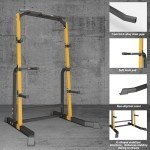 Heavy-Duty Power Cage Squat Rack for Home Gym