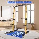 Heavy-Duty Power Cage Squat Rack for Home Gym