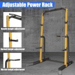 Heavy-Duty Power Cage Squat Rack for Home Gym