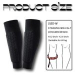 Lightweight Honeycomb Calf Compression Sleeves for Soccer