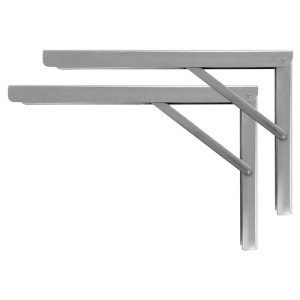 Heavy Duty Wall-Mounted Folding Table Brackets - 2 Pack