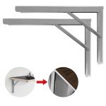 Heavy Duty Wall-Mounted Folding Table Brackets - 2 Pack