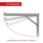 Heavy Duty Wall-Mounted Folding Table Brackets - 2 Pack
