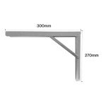 Heavy Duty Wall-Mounted Folding Table Brackets - 2 Pack