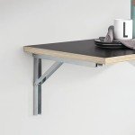 Heavy Duty Wall-Mounted Folding Table Brackets - 2 Pack