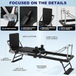 Compact Foldable Pilates Reformer for Home Gym