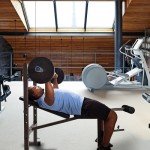 Stamina Adjustable Weights Bench and Barbell Rack Combo