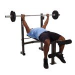 Stamina Adjustable Weights Bench and Barbell Rack Combo