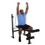 Stamina Adjustable Weights Bench and Barbell Rack Combo