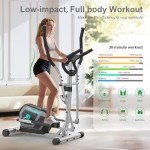 16-Level Magnetic Elliptical Trainer for Home Gym