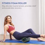 Everest Fitness Medium Density Foam Roller - Black/Green