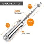 7ft Olympic Barbell for Strength Training and Weightlifting