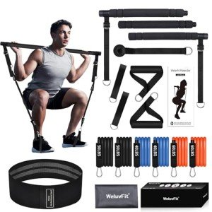 Portable Pilates Bar Kit with Resistance Bands
