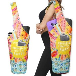 Yoga Mat Tote with Pockets for Accessories