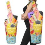 Yoga Mat Tote with Pockets for Accessories