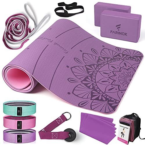 Thick Yoga Mat Set for Beginners with Accessories