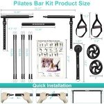Pilates Bar Kit with Resistance Bands for Home Workouts