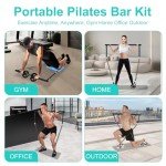 Pilates Bar Kit with Resistance Bands for Home Workouts