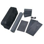 7-Piece Gray Yoga Set for Home & Travel