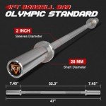 SPART 4FT Olympic Barbell for Weight Lifting