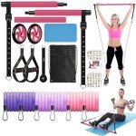 Pilates Bar Kit with Resistance Bands for Home Workouts