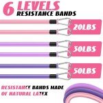 Pilates Bar Kit with Resistance Bands for Home Workouts