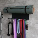 Wall-Mount Rack for Resistance Bands and Equipment