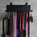 Wall-Mount Rack for Resistance Bands and Equipment