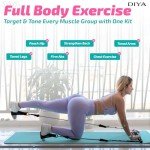 Pilates Bar Kit with Resistance Bands for Home Gym