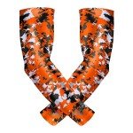 Kids' Orange Camo Compression Arm Sleeve - Large