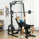 SPORTNOW Smith Machine & Cable Pulley Home Gym