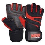 MRX Weightlifting Gloves with Wrist Support for Powerlifting