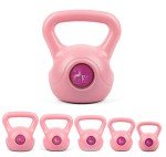 Pink 2kg Vinyl Kettlebell for Home Workouts