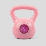 Pink 2kg Vinyl Kettlebell for Home Workouts