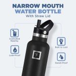 Insulated 590ml Water Bottle with Spout Lid