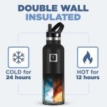 Insulated 590ml Water Bottle with Spout Lid