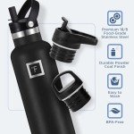 Insulated 590ml Water Bottle with Spout Lid