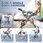 VANNECT 5-In-1 Folding Exercise Bike with Resistance Bands
