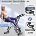 VANNECT 5-In-1 Folding Exercise Bike with Resistance Bands