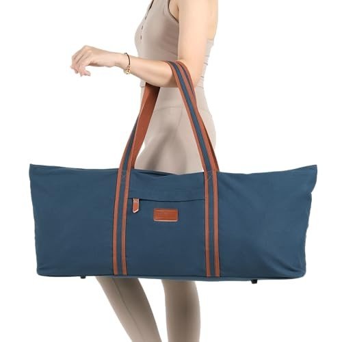 Extra Large Yoga Mat Tote Bag with Pockets