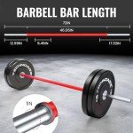 TECHNOAGE 6FT 350LBS Olympic Barbell for Weightlifting