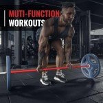 TECHNOAGE 6FT 350LBS Olympic Barbell for Weightlifting