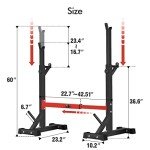 Adjustable Squat and Barbell Rack for Home Gym
